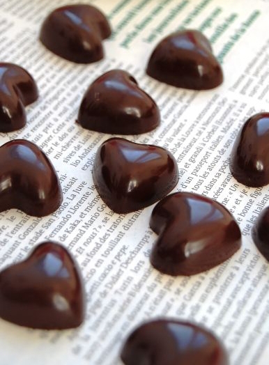 Mon coeur en Chocolat BIO de choc fleur