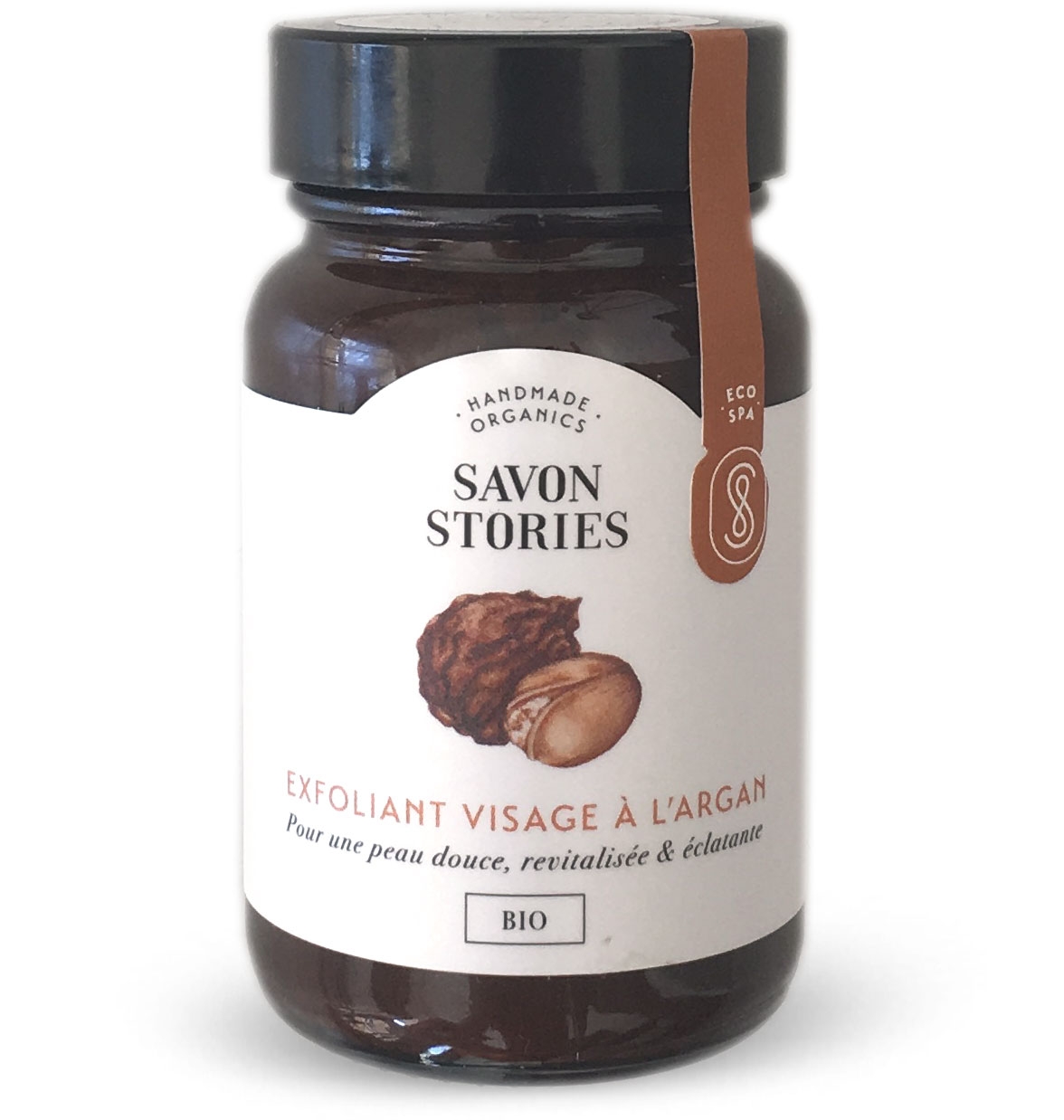 Exfoliant doux visage à la poudre d'argan de Savon Stories
