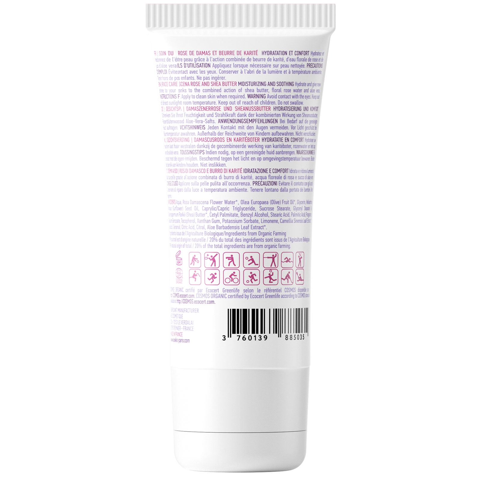 Crème de jour visage Bio de Exeko