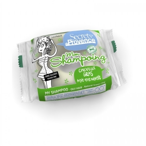 Shampoing Solide BIO cheveux gras de Secrets de Provence