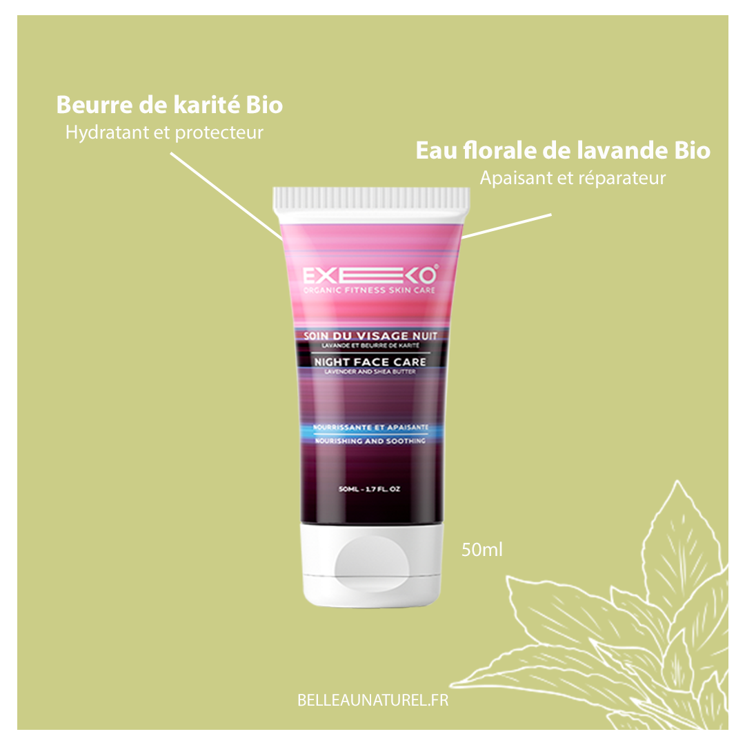 Crème de nuit nourrissante Bio de Exeko