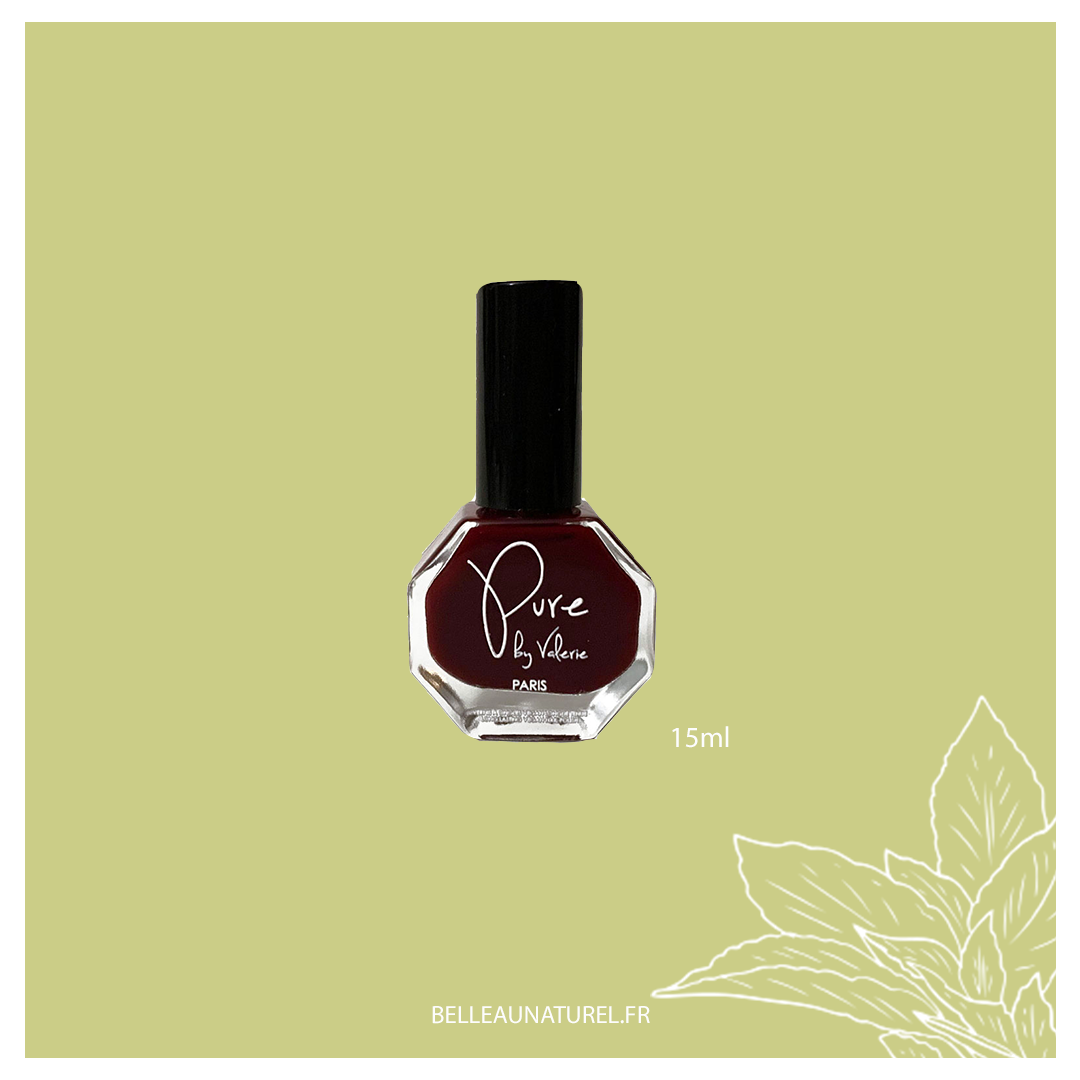 Vernis naturel rouge cerise de Pure by Valérie