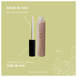 Gloss brillant pailleté naturel ROSE la lune