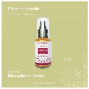 Huile pailletée irisé chic Bio de ClairJoie Huile pailletée irisé chic Bio de ClairJoie
