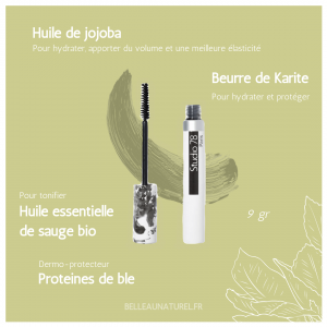 Mascara Bio Noir intense "On papillonne" de Studio 78 Mascara Bio Noir intense "On papillonne" de Studio 78