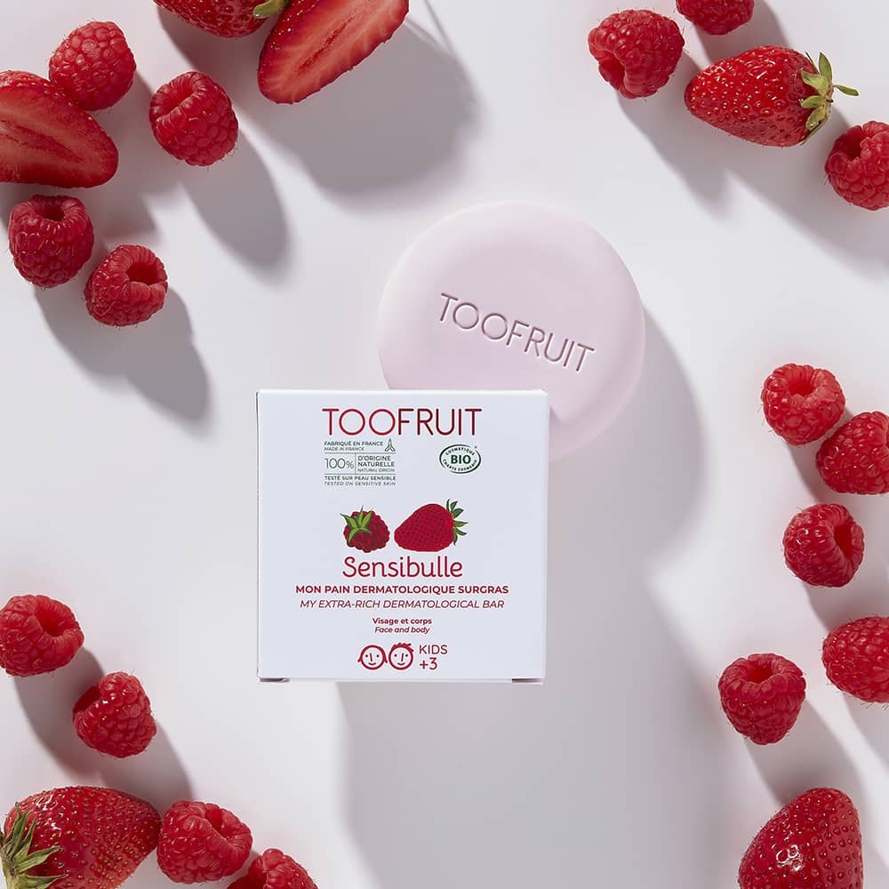 Pain dermatologique Fraise Framboise BIO - TOO FRUIT