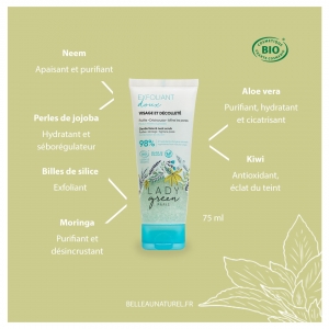 Exfoliant doux visage BIO de Lady green