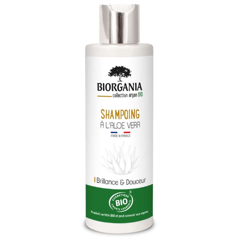 Shampoing doux à l'aloe vera bio - Cosmétique biologique BIORGANIA