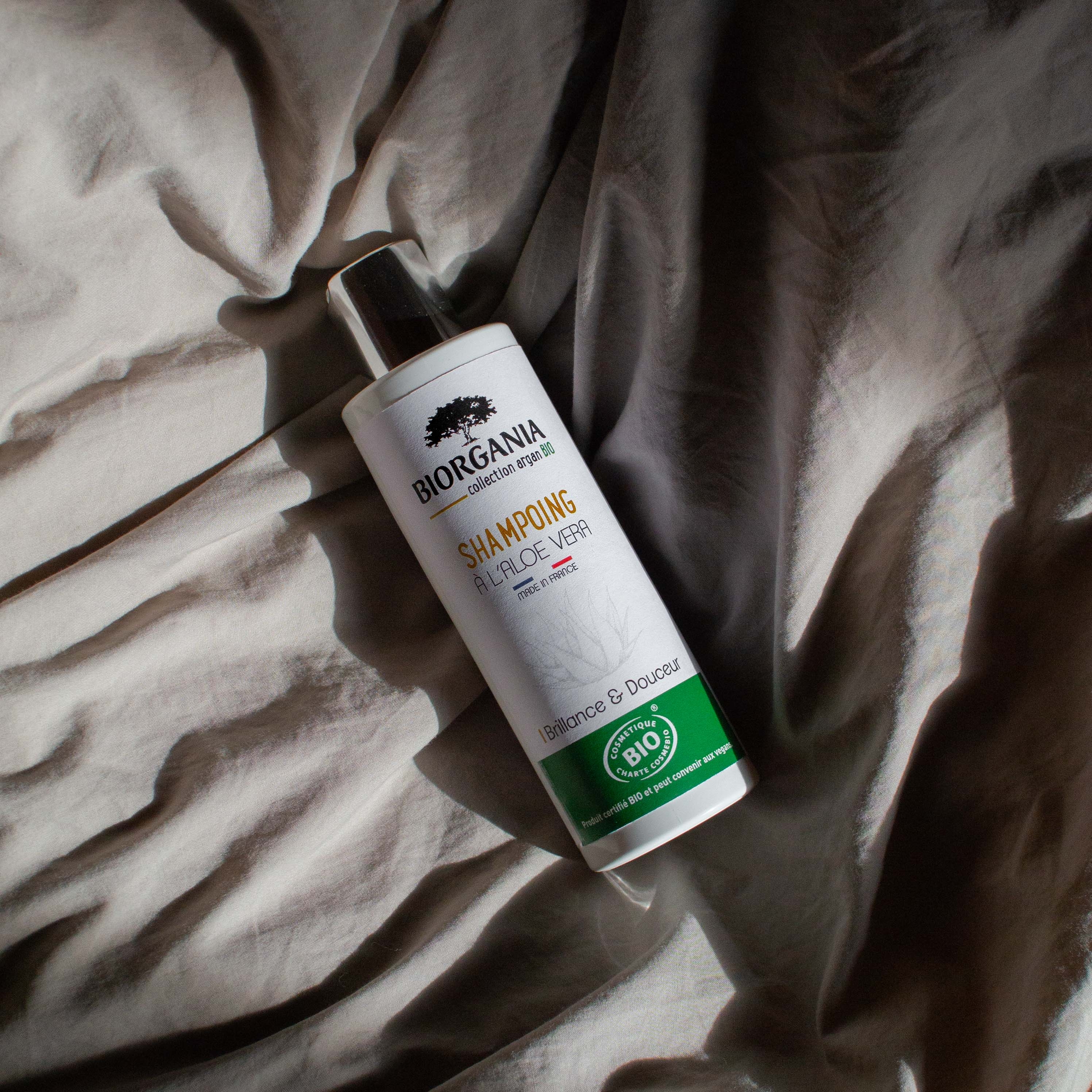 Shampoing doux à l'aloe vera bio - Cosmétique biologique BIORGANIA