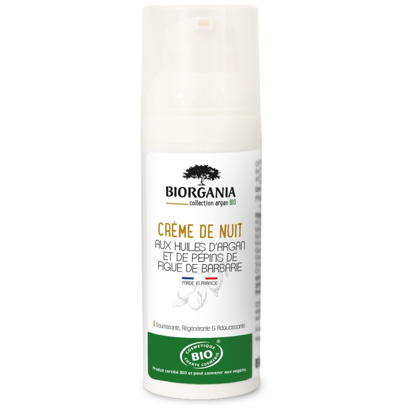 Crème de nuit anti-âge - Cosmétique biologique BIORGANIA