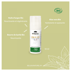 Crème de jour hydratante - Cosmétique biologique BIORGANIA