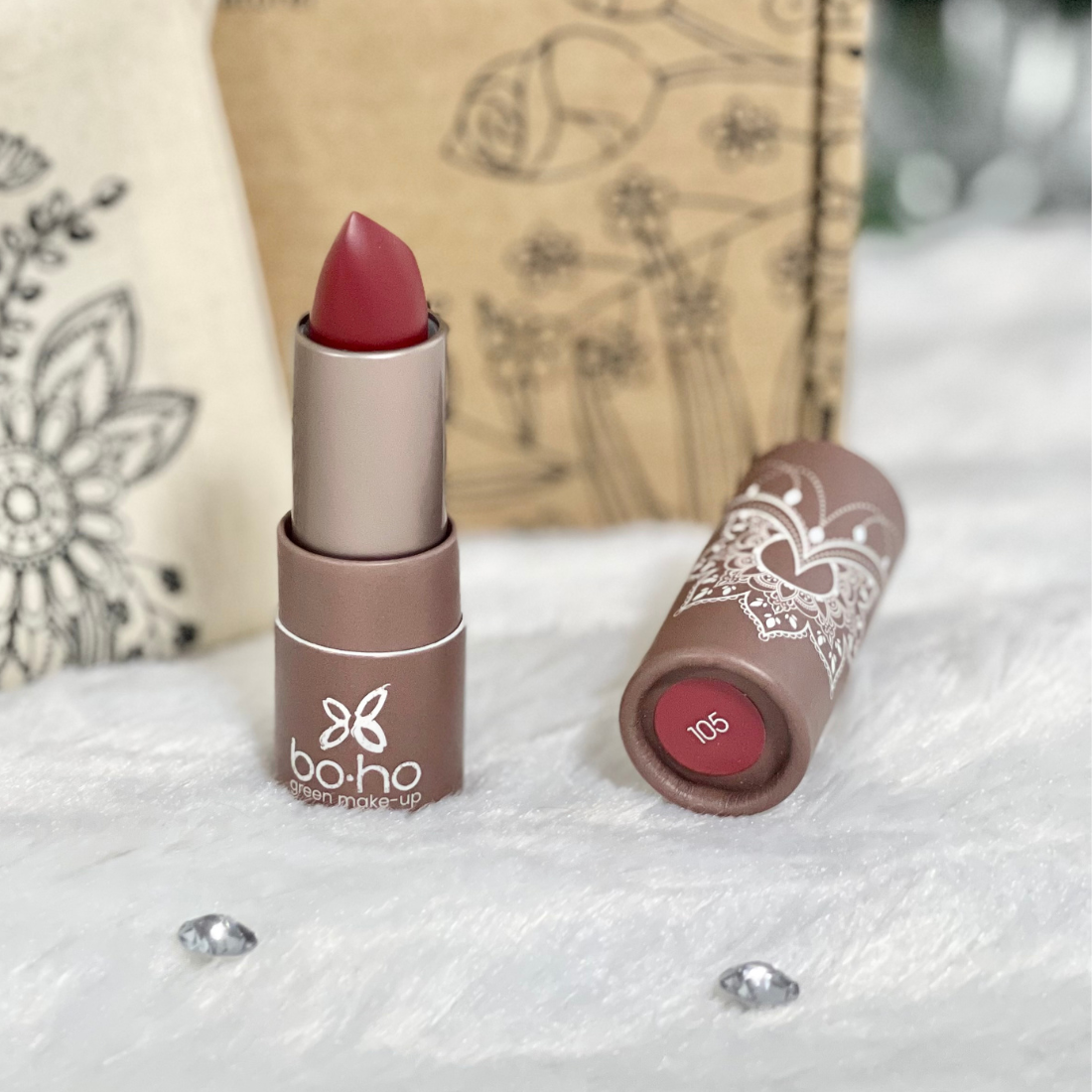 Rouge à lèvres mat couvrant BIO de BOHO COSMETICS