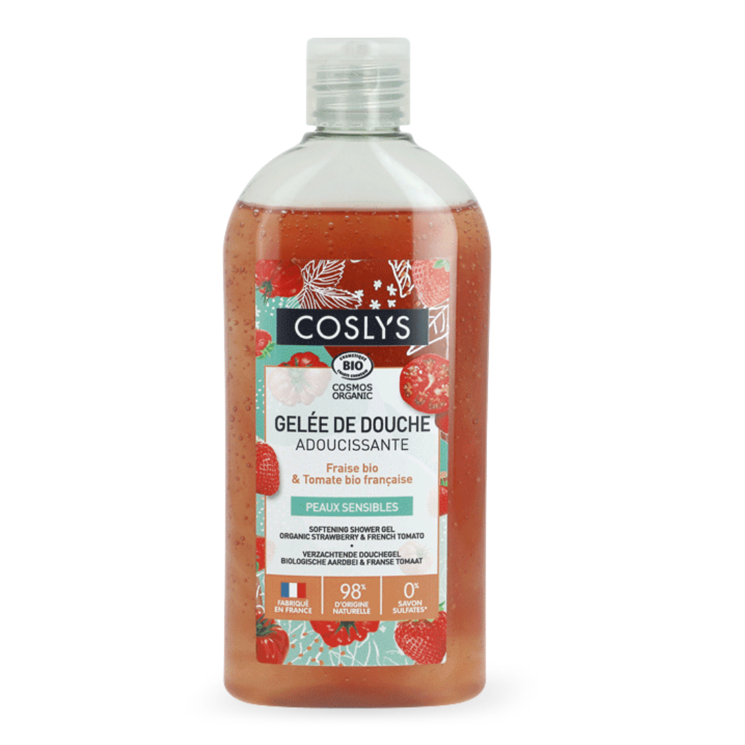 Gelée de Douche Adoucissante Fraise & Tomate Bio – Coslys