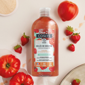 Gelée de Douche Adoucissante Fraise & Tomate Bio – Coslys