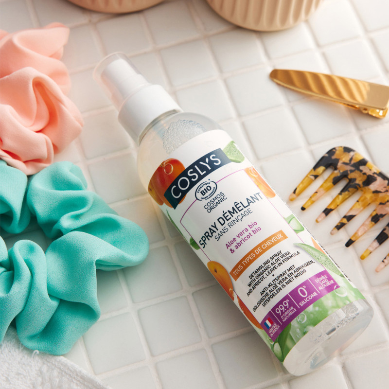 Spray Démêlant Sans Rinçage à l'Aloe Vera & Abricot Bio – Coslys