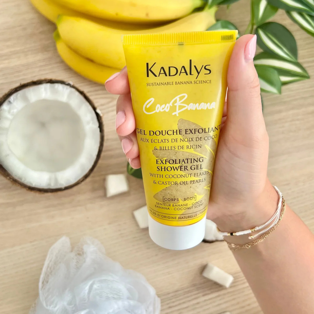 Gel douche exfoliant bio banane jaune - Kadalys
