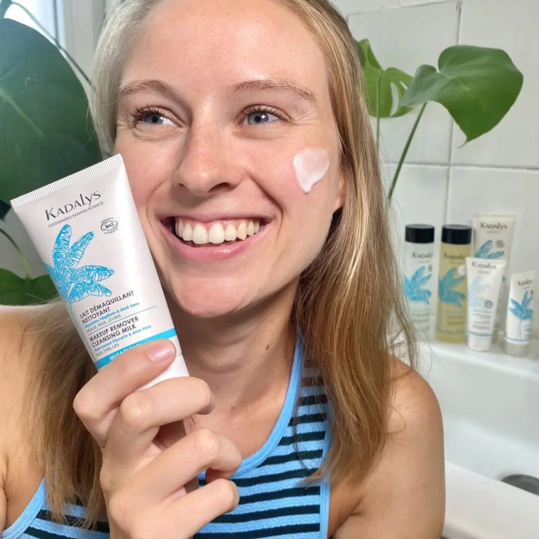 Lait démaquillant nettoyant bio banane verte - Kadalys