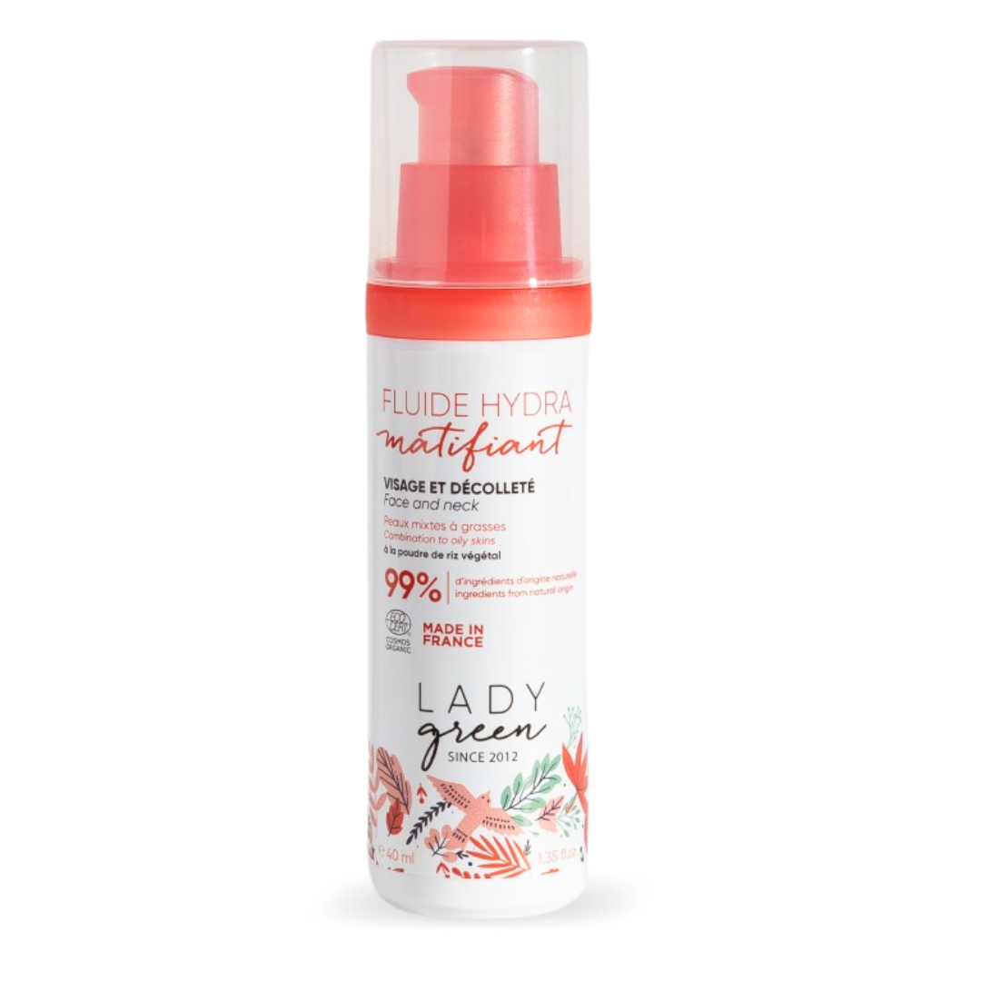 Fluide hydra matifiant BIO de Lady green