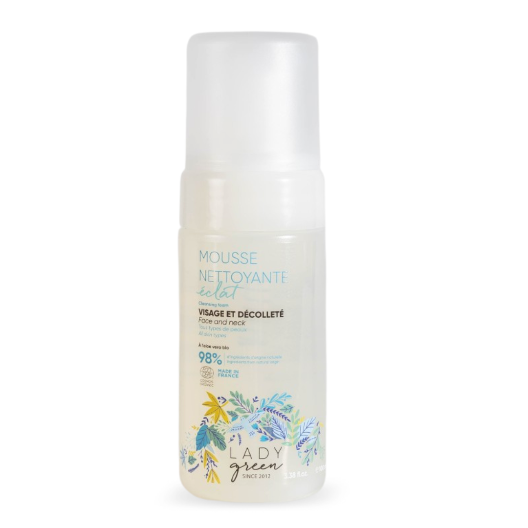 Mousse nettoyante éclat visage Bio de Lady green