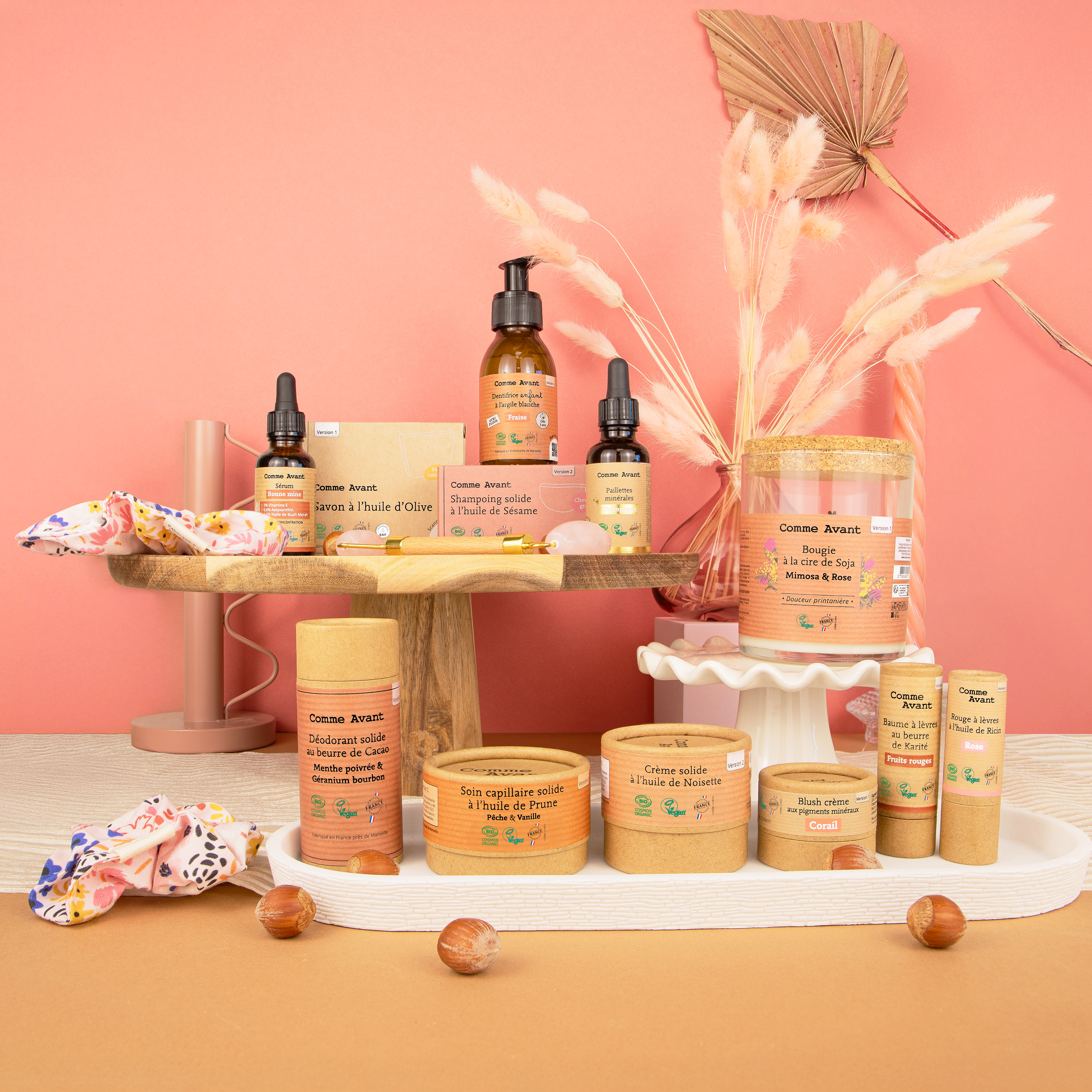 Routine de cosmétiques bio Comme Avant