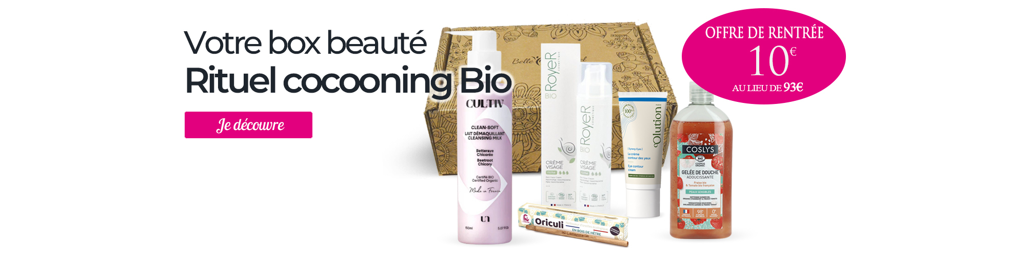 La box beaut&eacute; bio Fran&ccedil;aise du mois Belle au Naturel