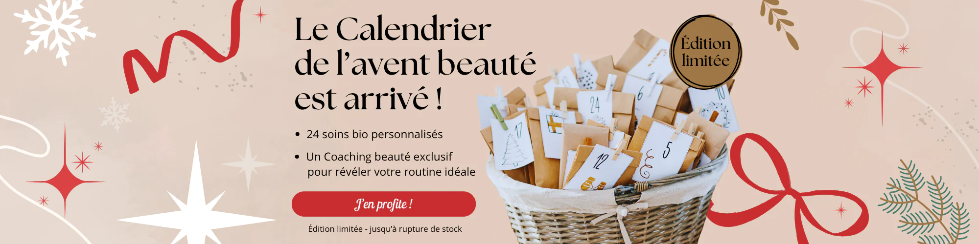 Le Calendrier de l'avent beauté personnalisé est arrivé